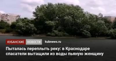 Пыталась переплыть реку: в Краснодаре спасатели вытащили из воды пьяную женщину - kubnews.ru - Краснодарский край - Краснодар