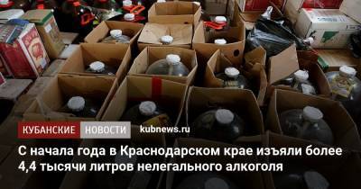 С начала года в Краснодарском крае изъяли более 4,4 тысячи литров нелегального алкоголя - kubnews.ru - Краснодарский край - Торговля