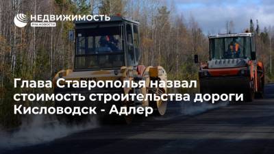 Владимир Путин - Владимир Владимиров - Глава Ставрополья назвал стоимость строительства дороги Кисловодск - Адлер - realty.ria.ru - Москва - Россия - Минеральные Воды - Ставрополье - Адлер - Кисловодск
