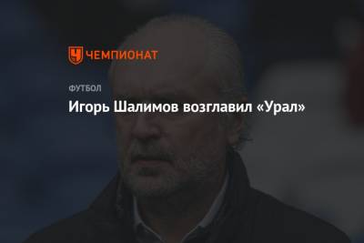 Игорь Шалимов - Игорь Шалимов возглавил «Урал» - championat.com - Екатеринбург