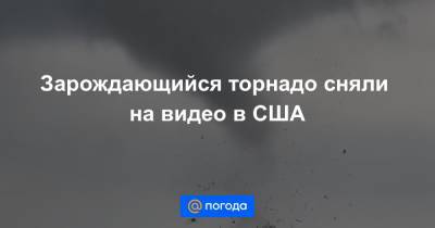 Зарождающийся торнадо сняли на видео в США - news.mail.ru - США - шт. Иллинойс