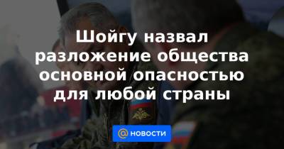 Шойгу назвал разложение общества основной опасностью для любой страны - news.mail.ru - Сирия - Египет - Ирак - Ливия - Югославия