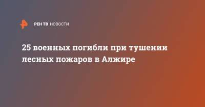 25 военных погибли при тушении лесных пожаров в Алжире - ren.tv - Алжир - Алжирская Народная Демократическая Республика