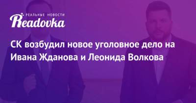 Алексей Навальный - Светлана Петренко - Иван Жданов - Леонид Волков - СК возбудил новое уголовное дело на Ивана Жданова и Леонида Волкова - readovka.news - Россия