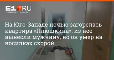 На Юго-Западе ночью загорелась квартира «Плюшкина»: из нее вынесли мужчину, но он умер на носилках скорой - e1.ru - Екатеринбург
