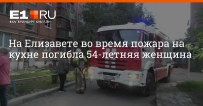 На Елизавете во время пожара на кухне погибла 54-летняя женщина - e1.ru - Екатеринбург