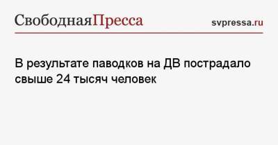 Юрий Трутнев - В результате паводков на ДВ пострадало свыше 24 тысяч человек - svpressa.ru - Россия - Амурская обл. - Хабаровский край - Еврейская обл.