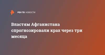 Джо Байден - Властям Афганистана спрогнозировали крах через три месяца - ren.tv - Россия - США - Washington - Афганистан - Кабул