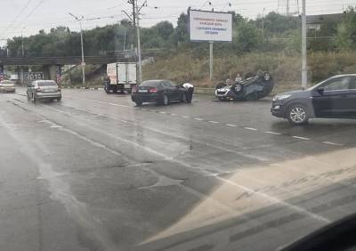 В ДТП с переворотом на Куйбышевском шоссе пострадал водитель Renault Duster - ya62.ru - Рязанская обл.