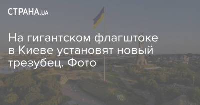 На гигантском флагштоке в Киеве установят новый трезубец. Фото - strana.ua - Украина - Киев