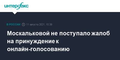 Татьяна Москалькова - Москальковой не поступало жалоб на принуждение к онлайн-голосованию - interfax.ru - Москва - Россия