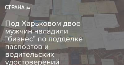 Под Харьковом двое мужчин наладили "бизнес" по подделке паспортов и водительских удостоверений - strana.ua - Россия - США - Украина - Армения - ДНР - ЛНР - Харьков