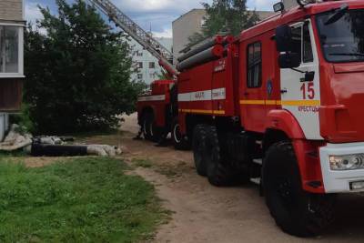 Пожарные в Крестцах вытащили пожилого мужчину из полыхающей многоэтажки - mk.ru - Великий Новгород