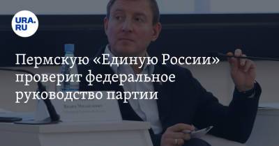 Андрей Турчак - Пермскую «Единую России» проверит федеральное руководство партии - ura.news - Россия - Пермь
