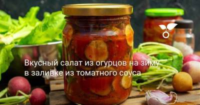 Вкусный салат из огурцов на зиму в заливке из томатного соуса - skuke.net