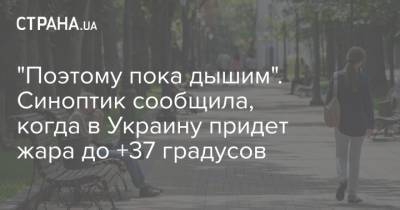 Наталья Диденко - "Поэтому пока дышим". Синоптик сообщила, когда в Украину придет жара до +37 градусов - strana.ua - Украина