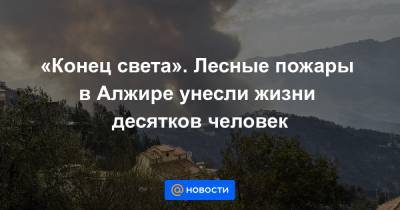 «Конец света». Лесные пожары в Алжире унесли жизни десятков человек - news.mail.ru - Алжир