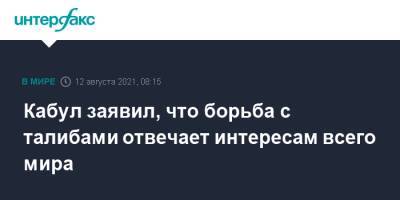 Кабул заявил, что борьба с талибами отвечает интересам всего мира - interfax.ru - Москва - Россия - Китай - США - Афганистан - Пакистан - Талибан