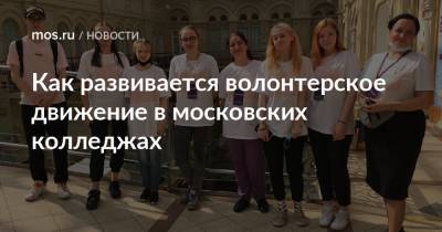 Как развивается волонтерское движение в московских колледжах - mos.ru - Москва