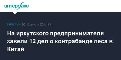 На иркутского предпринимателя завели 12 дел о контрабанде леса в Китай - interfax.ru - Москва - Китай - Иркутская обл. - Тайшет