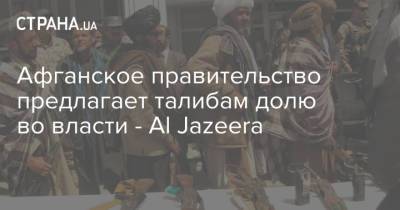 Афганское правительство предлагает талибам долю во власти - Al Jazeera - strana.ua - Украина - Афганистан - Газни - Талибан