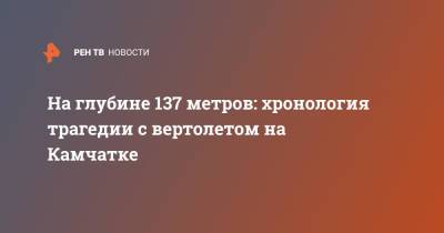 На глубине 137 метров: хронология трагедии с вертолетом на Камчатке - ren.tv - Камчатский край