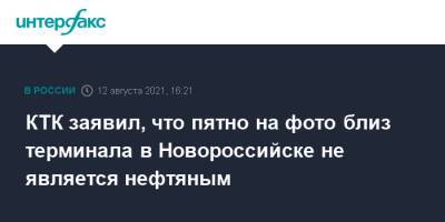 Вениамин Кондратьев - КТК заявил, что пятно на фото близ терминала в Новороссийске не является нефтяным - interfax.ru - Москва - Новороссийск - Черное Море