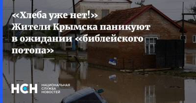«Хлеба уже нет!» Жители Крымска паникуют в ожидании «библейского потопа» - nsn.fm - Крымск