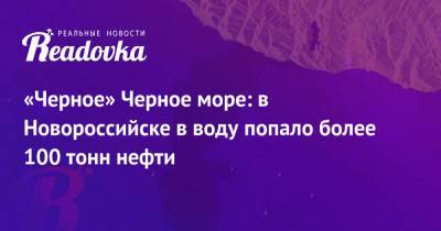 Светлана Радионова - «Черное» Черное море: в Новороссийске в воду попало более 100 тонн нефти - readovka.ru - Новороссийск