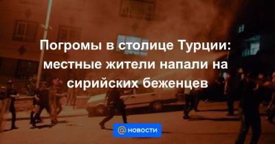Погромы в столице Турции: местные жители напали на сирийских беженцев - news.mail.ru - Сирия - Турция - Анкара
