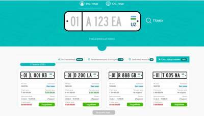 С начала года в Узбекистане продано свыше 83,2 тысячи "красивых" автономеров на 15,8 миллиона долларов - podrobno.uz - Узбекистан - Ташкент