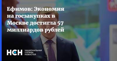 Владимир Ефимов - Ефимов: Экономия на госзакупках в Москве достигла 57 миллиардов рублей - nsn.fm - Москва