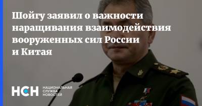 Сергей Шойгу - Вэй Фэнх - Шойгу заявил о важности наращивания взаимодействия вооруженных сил России и Китая - nsn.fm - Россия - Китай