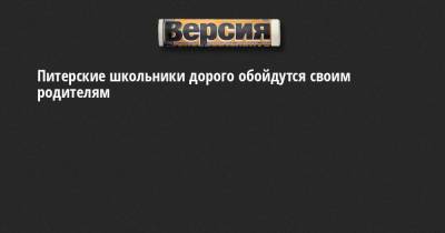 Питерские школьники дорого обойдутся своим родителям - neva.versia.ru - Россия - Санкт-Петербург - Красноярск