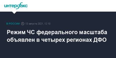 Евгений Зиничев - Режим ЧС федерального масштаба объявлен в четырех регионах ДФО - interfax.ru - Москва - Амурская обл. - Хабаровский край - Еврейская обл. - Забайкальский край