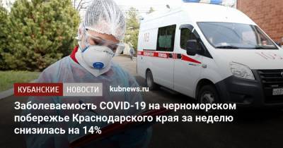 Заболеваемость COVID-19 на черноморском побережье Краснодарского края за неделю снизилась на 14% - kubnews.ru - Краснодарский край - территория Роспотребнадзор