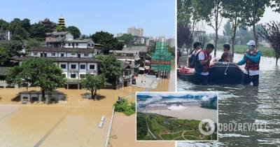 Наводнения в Китае: погиб 21 человек, тысячи эвакуированы – фото и видео последствий - obozrevatel.com - Китай - п. Хубэй