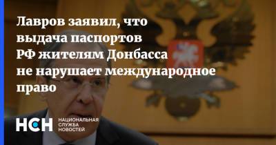 Сергей Лавров - Дмитрий Козак - Лавров заявил, что выдача паспортов РФ жителям Донбасса не нарушает международное право - nsn.fm - Россия - ДНР - Донбасс - Донецкая обл.