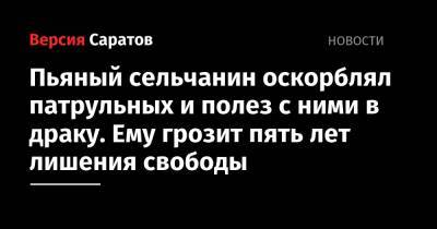 Пьяный сельчанин оскорблял патрульных и полез с ними в драку. Ему грозит пять лет лишения свободы - nversia.ru - Россия