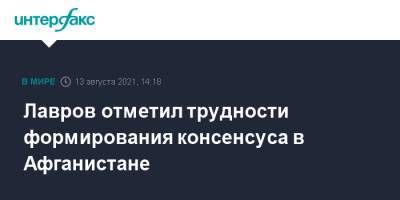 Сергей Лавров - Лавров отметил трудности формирования консенсуса в Афганистане - interfax.ru - Москва - Россия - США - Афганистан - Талибан