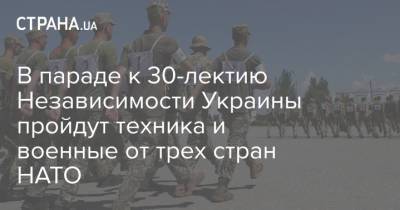 В параде к 30-лектию Независимости Украины пройдут техника и военные от трех стран НАТО - strana.ua - Украина - Киев - Польша - Чехия - Словакия - Прага