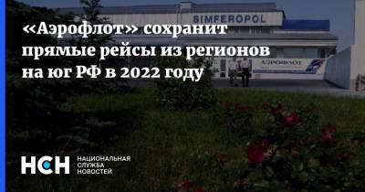 Михаил Полубояринов - «Аэрофлот» сохранит прямые рейсы из регионов на юг РФ в 2022 году - nsn.fm - Россия