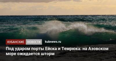 Под ударом порты Ейска и Темрюка: на Азовском море ожидается шторм - kubnews.ru - Краснодарский край - Азовское Море