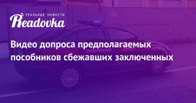 Владимир Маругов - Александр Мавриди - Видео допроса предполагаемых пособников сбежавших заключенных - readovka.news - Россия - Московская обл. - Подольск
