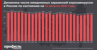 За сутки в России выявили 22144 новых случая COVID-19 - profile.ru - Москва - Россия - Санкт-Петербург - Московская обл. - респ. Татарстан - респ. Алтай - респ. Карачаево-Черкесия