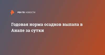 Вениамин Кондратьев - Годовая норма осадков выпала в Анапе за сутки - ren.tv - Россия - Анапа - Краснодарский край