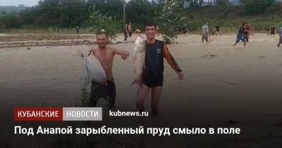 Под Анапой зарыбленный пруд смыло в поле - kubnews.ru - Анапа - Краснодарский край