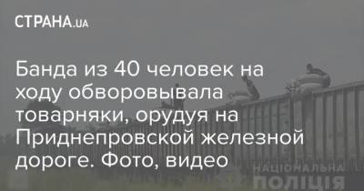 Банда из 40 человек на ходу обворовывала товарняки, орудуя на Приднепровской железной дороге. Фото, видео - strana.ua - Украина - Запорожская обл.
