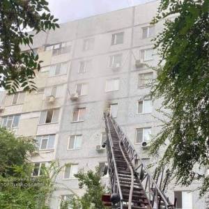 На пожаре в Энергодаре погибла пенсионерка. Фото - reporter-ua.com