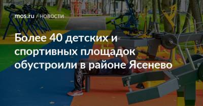 Более 40 детских и спортивных площадок обустроили в районе Ясенево - mos.ru - Москва - район Ясеневое - Благоустройство